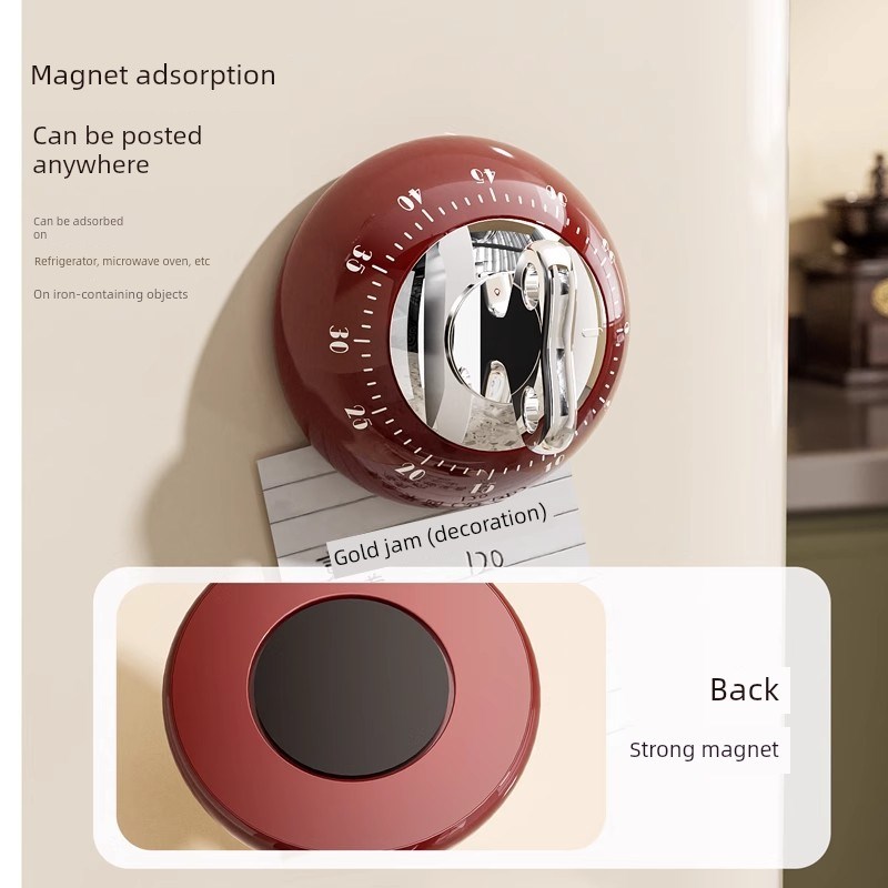 定时器厨房提醒机械磁性烹饪闹钟定时器响亮的声T音视觉时间管理