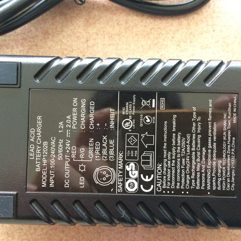 鸿柏HP1202B充电器老年电动代步车轮椅24V2A智能充电器原装进口