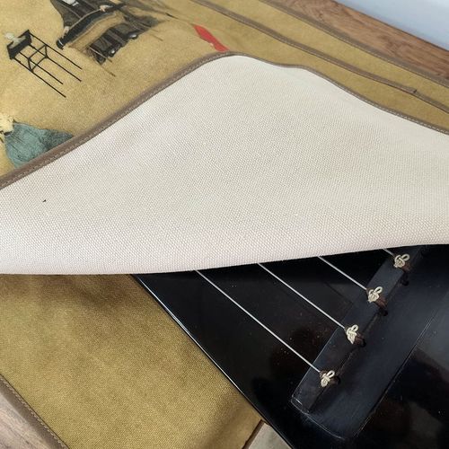 听琴图古琴桌旗盖布防尘布桌布双层加厚亚麻布防滑效果好