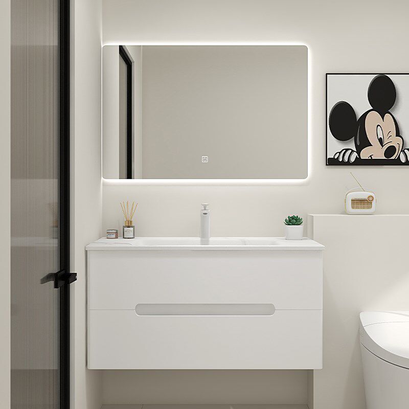 浴室柜45cm宽热弯岩板盆小户型洗手台一体台盆宅户型一体式洗手盆