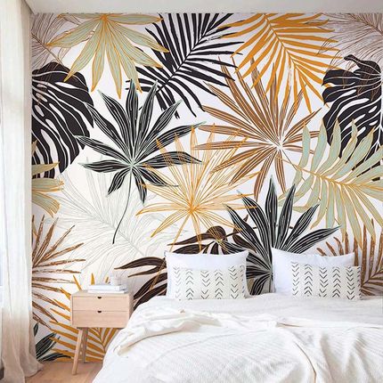 《观叶》现代波普艺术墙面贴纸卧室背景墙改色翻新自粘贴纸美化贴