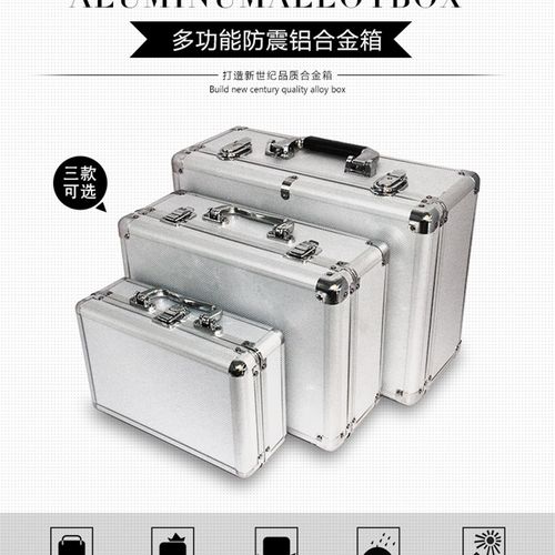 手提铝合金工具箱 多功能家庭收纳箱 文件箱 车载箱 纹身工具箱