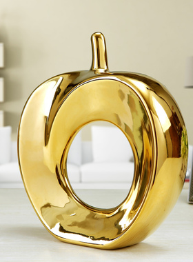 电镀金银装饰品摆件客厅电视柜酒柜摆设家居软装艺术品抽象工艺品