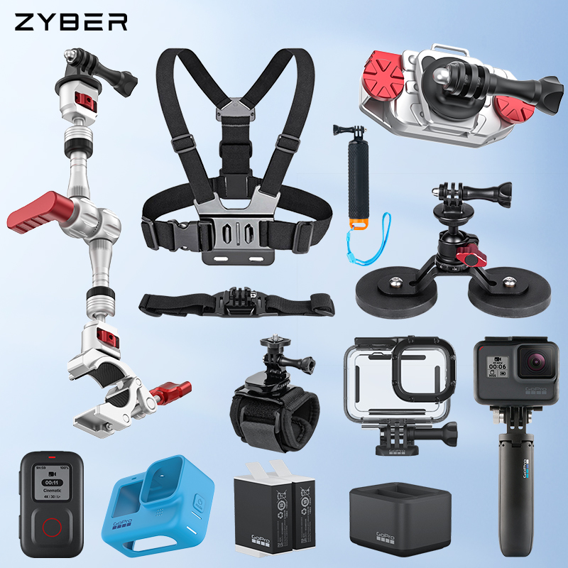 GoPro HERO12/11/10运动相机配件骑行摩托车支架自行车把挂脖胸带