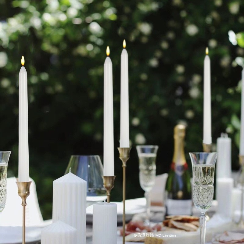 遥控充电长杆蜡烛灯氛围小夜灯生日场景装饰餐厅浪漫表白婚礼摆件