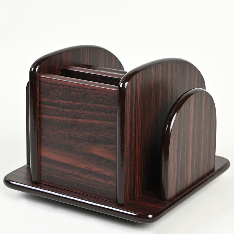 可旋转遥控器收纳盒手机摇控器茶几木质创意多功能客厅遥控板笔筒