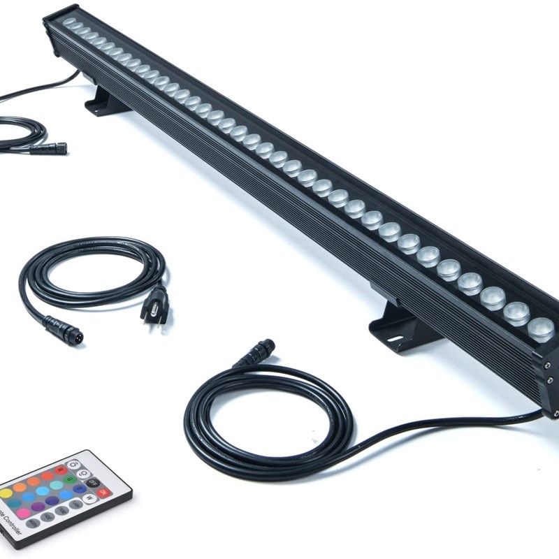 led洗墙灯户外防水全彩遥控36W洗墙灯楼体亮化外墙七彩招牌投射灯