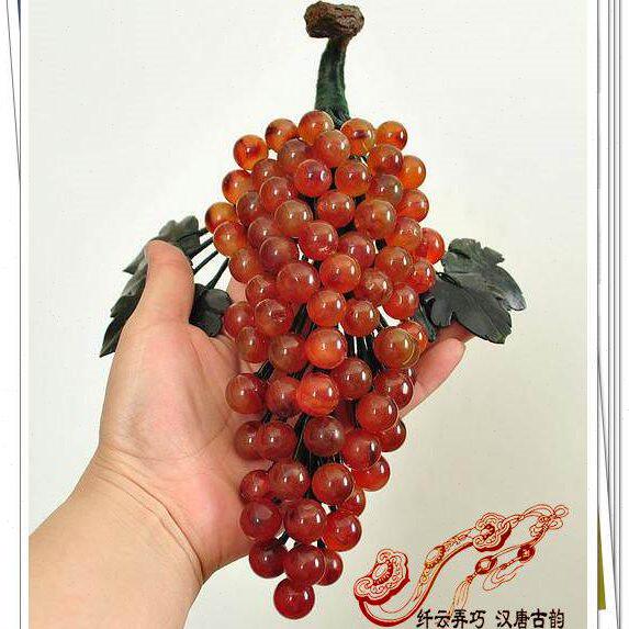 汉唐古韵 藏品新做 玛瑙挂件 葡萄摆件 生日礼物 寿诞贺礼