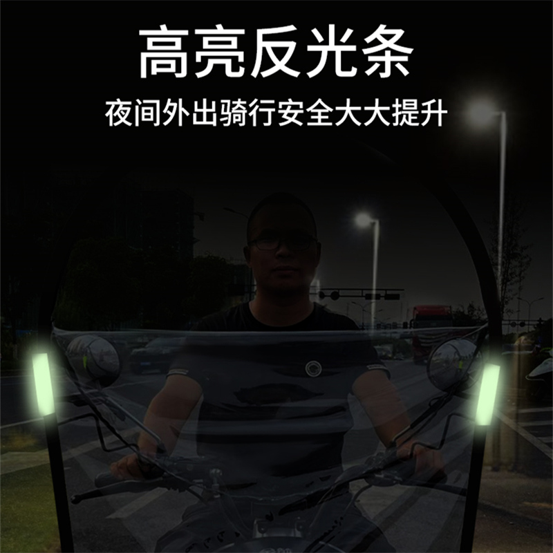四季通用电动电瓶踏板机车前挡风板加厚透明挡风雨罩护腿冬季被