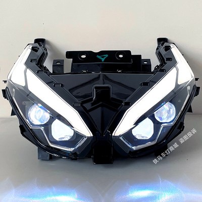 适用新大洲本田新款NS125RX裂刃大灯总成改装OLED矩阵透镜车灯升