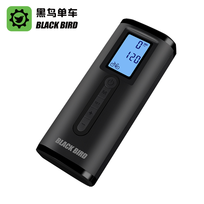 黑鸟充气泵智能快速充气泵便携电动摩托自行车篮球充电打气筒通用