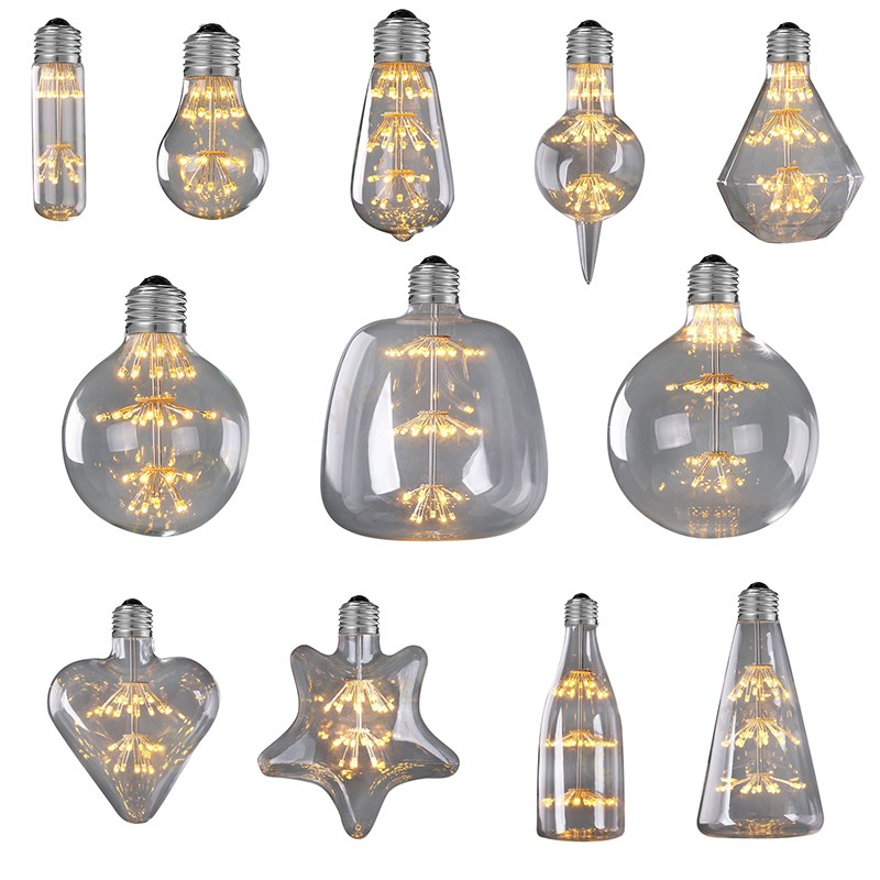 爱迪生LED星星灯E27大螺口婚庆满天星烟花灯创意光源复古装饰灯泡