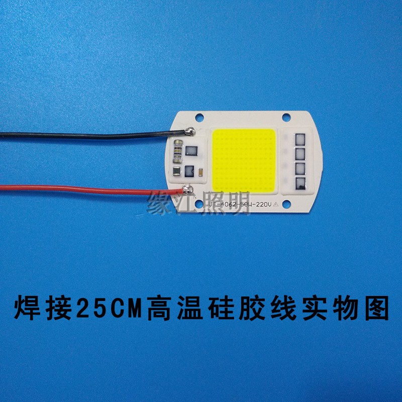 220V免驱动50W集成led灯珠灯片20W30W路灯射灯投光灯泡灯芯光源板