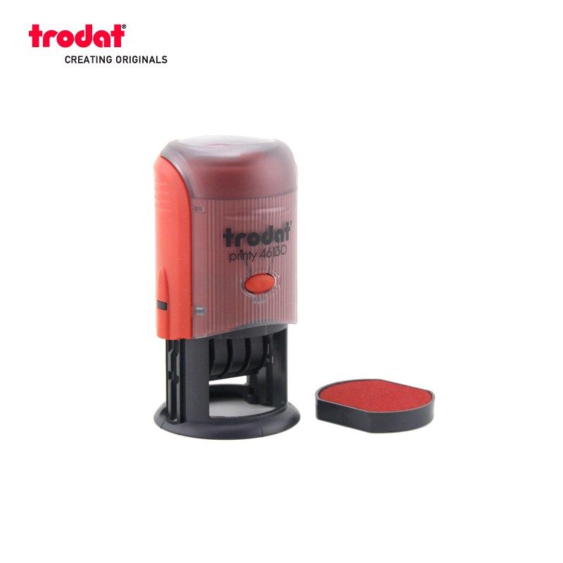 trodat卓达印章46130回墨印章 翻斗印翻转印章可调日期章自动出油
