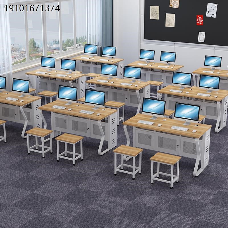 学校机房电脑桌中小学学r生微机教室办公桌子网吧培训班课桌椅组