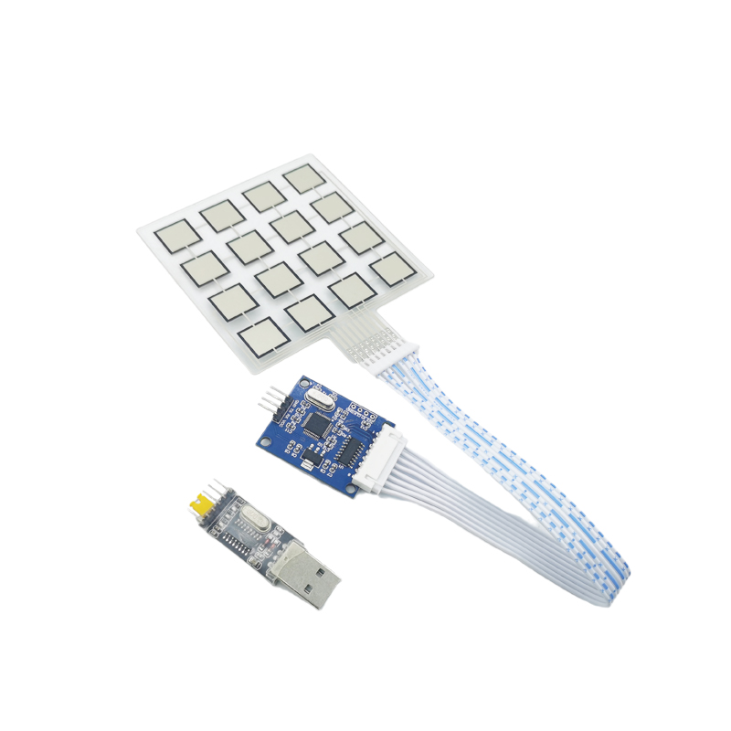 矩阵薄膜压力传感器阵列式柔性u力敏4x4/16点M0404采集模块电阻式