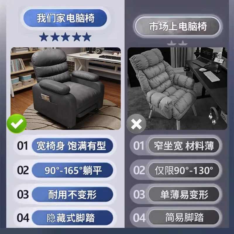 电脑椅家用舒适久坐会议室办公椅书房F靠背椅卧室加高沙发椅电竞