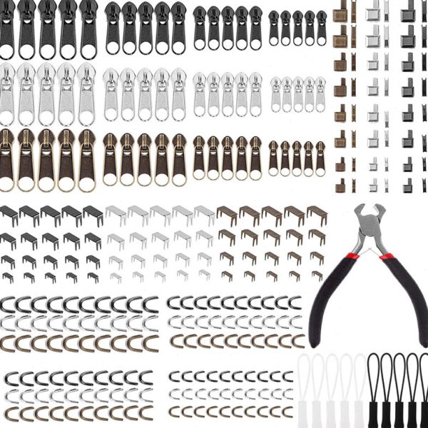 拉链维修套件替换拉链头滑块带拉链头滑块拉链拉头安装钳子工具