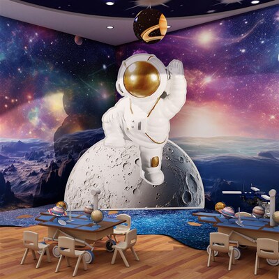 幼儿园科技节教室场景布置宇航员航天太空主题文化墙环创装饰摆件