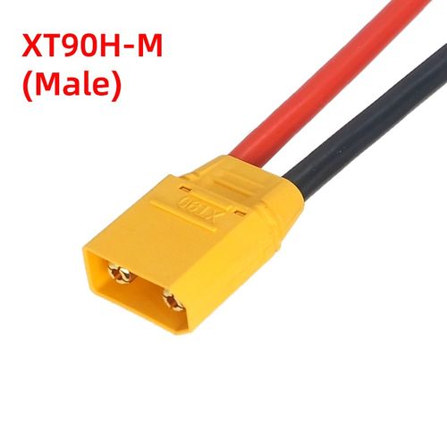XT90H-M 公头带针香蕉插头 XT90 带12/10AWG硅胶线 长度10-100MM