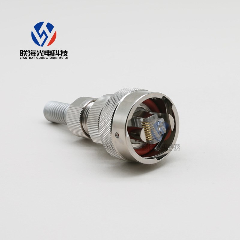 高速网口连接RJ45 YW110F01 YW121F01圆形连接器航空公母插头插座