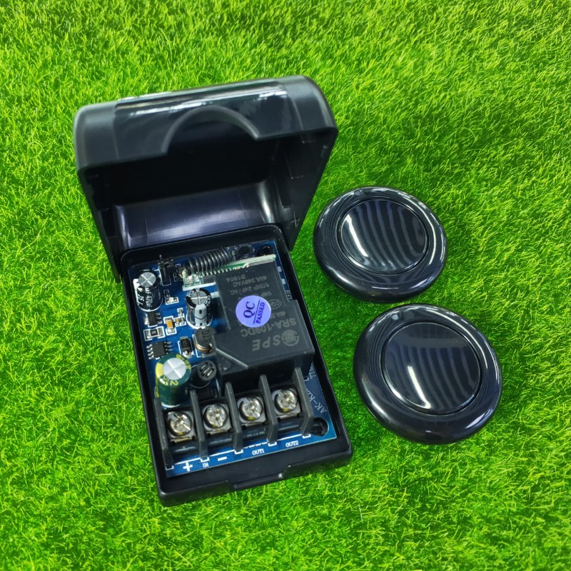 DC12V-48V宽电压1路水泵灯具 车灯 喇叭开关+圆型1键随意贴遥控器