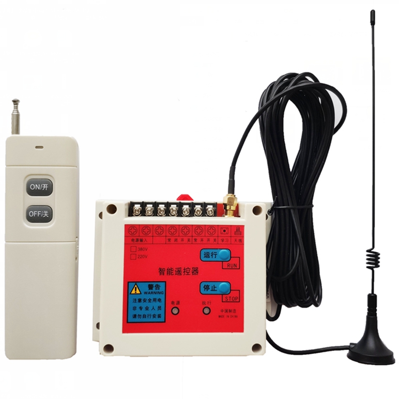 启停按钮控制柜配电箱改装遥控开关加配远程摇控器两路非锁点动