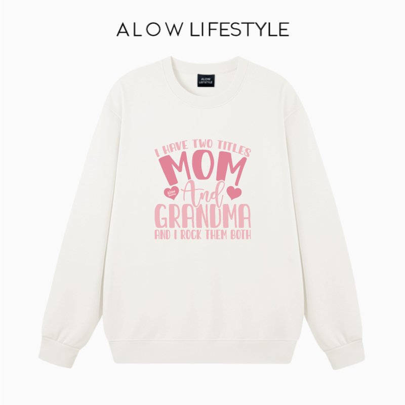 【正品】ALOW LIFESTYLE生活系列 女装2025爆款圆领印花卫衣外套