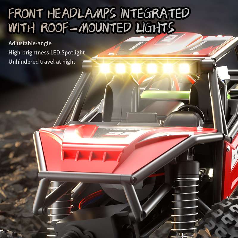 JJRC新款1:18全比例仿真管架模型车 强劲马达避震遥控车玩具