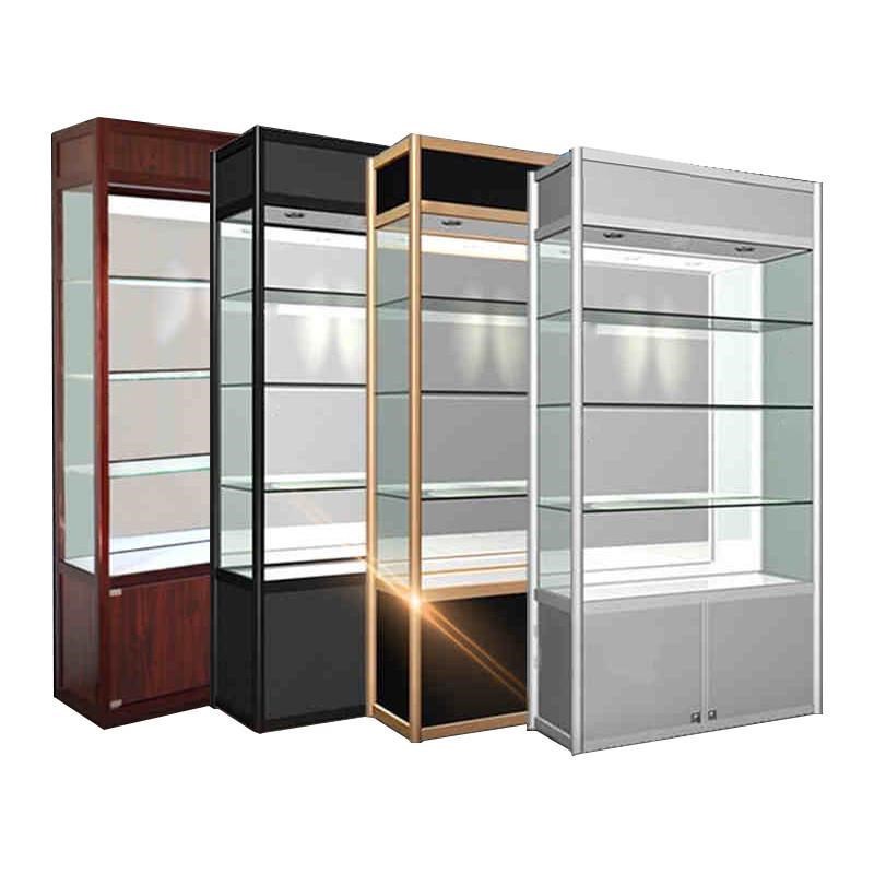 珠宝展柜办公室玻璃展示柜饰品陈列柜子货架产品柜展厅样品展示架