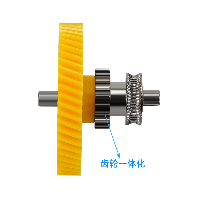 拓一体硬化d钢挤出机齿轮金属手柄送料组件竹X1/P1P通用竹子挤出