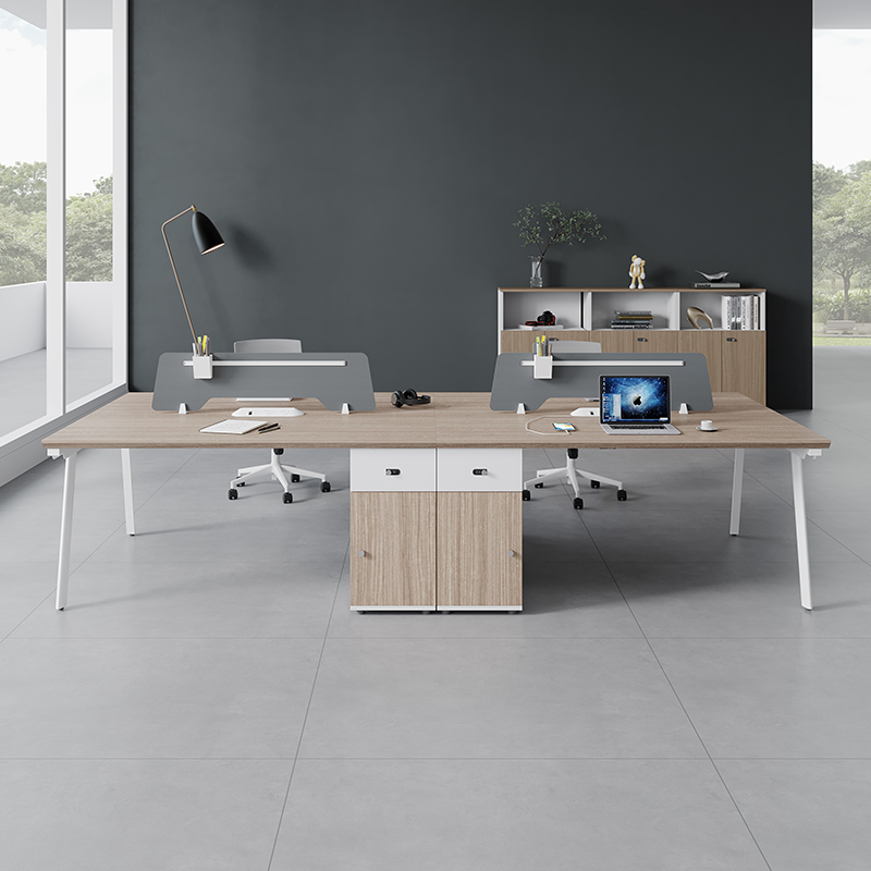 简约职员桌办公桌椅组合4/6双人四人位屏风工位桌办公室员工卡座