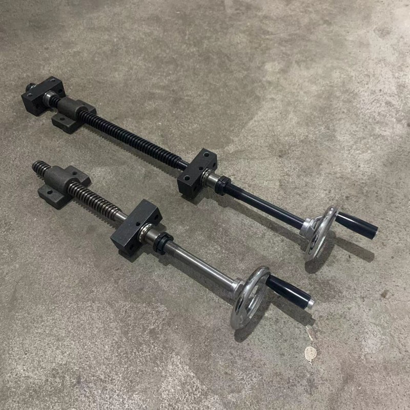 梯形丝杆套e装带手轮木工r机械T型丝杆手摇丝杠传动夹具螺杆T25