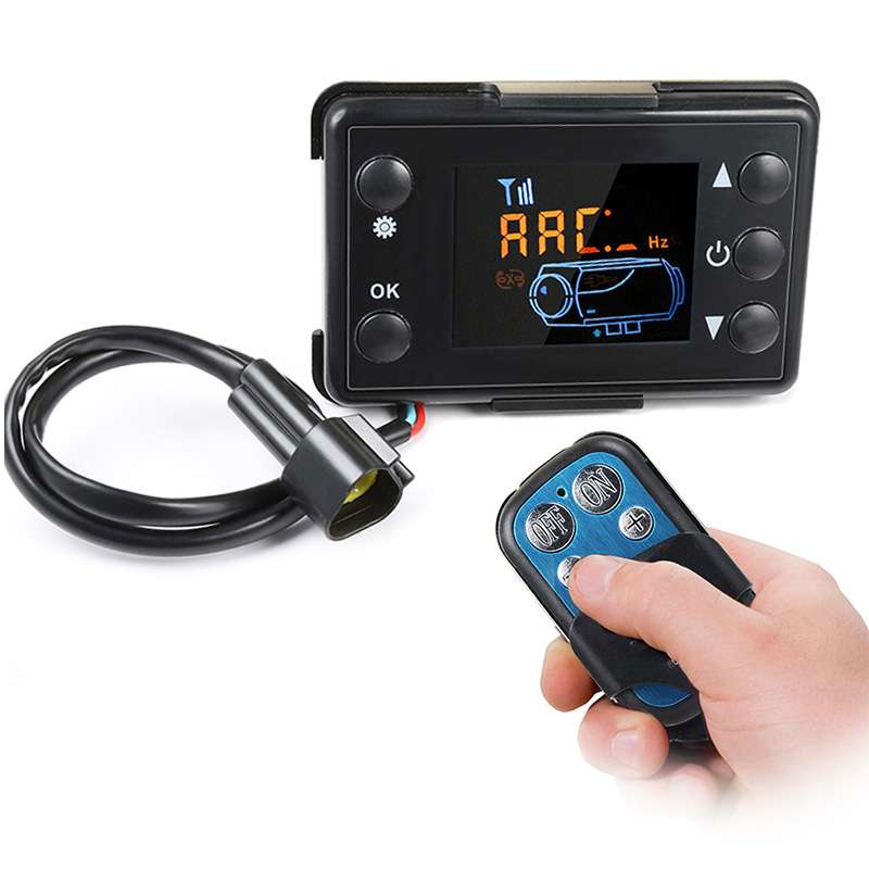汽车暖风机配件 黑款液晶黑色遥控 驻车12V24V加热器开关远程控制