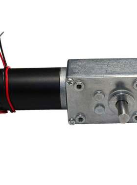 DC 12V 24V蜗轮蜗杆减速电机双轴5-470Rpm自锁可调速正反转电机