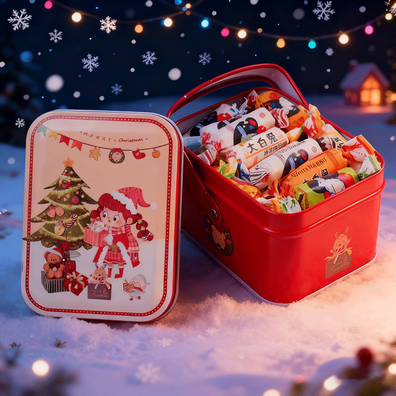 大白兔奶糖12种混合口味圣诞节礼盒糖果送朋友同事伴手礼节日礼物