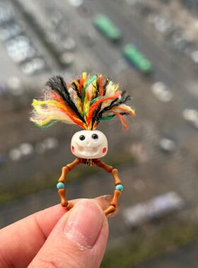 新中式小众个性搞怪可爱馒头宝宝女女情侣款戒指 小红书同款戒子