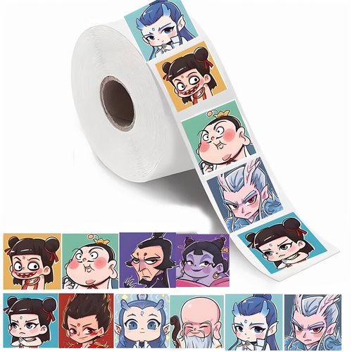 哪吒卷卷贴纸哪吒敖丙表情包卡通周边装饰水杯W手机手账贴纸