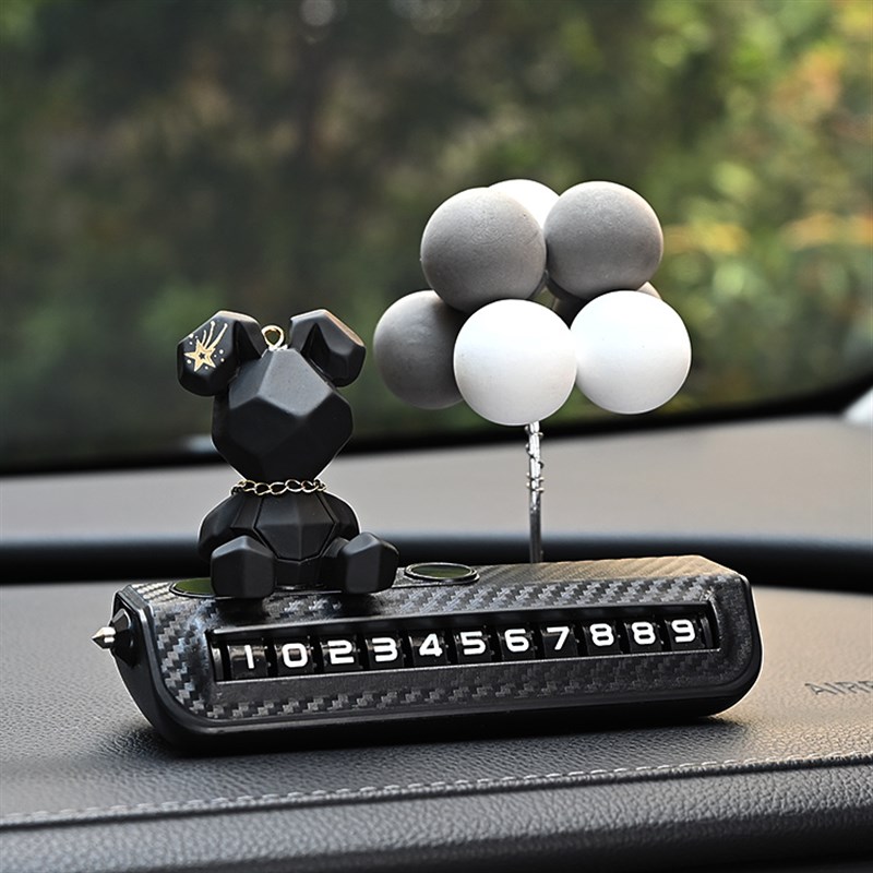 实用滚轮调节临时停车号码牌破窗器隐藏I挪车电话汽车装饰车载摆