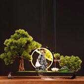 中式 创意倒流香炉办公室客厅香薰炉灯沉檀香茶道禅意香座家居摆件