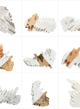 现代简约艺术黄白相间陶瓷花w器摆件样板间售楼处客厅庭院装饰摆