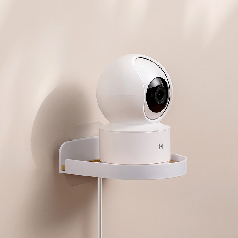 室内免打孔摄像头支架墙上置物架放监控挂墙路由器顶盒监控托架