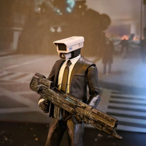 马桶VS监控人iidi oile超可动1/12限定版监控人可动人偶模型