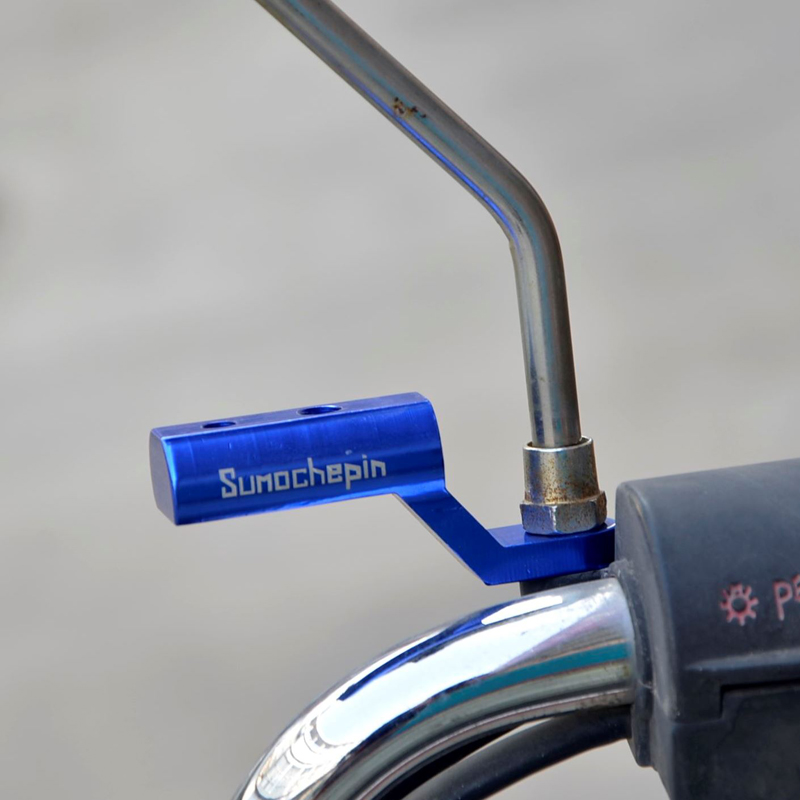 踏板车后视镜支架电动电瓶车延伸扩展导航铝合金手机延长架