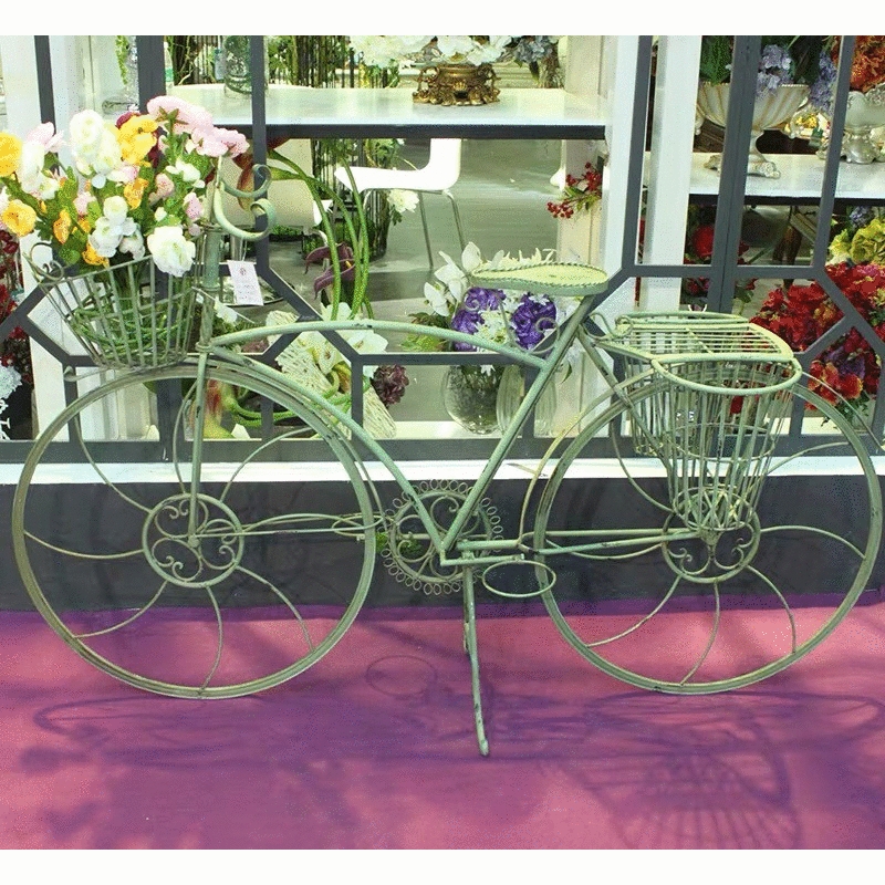 铁艺镂空仿真自行车雕塑不锈钢抽象户外园林景观装饰摆件