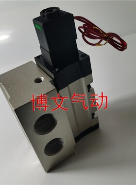 三和电磁阀SVF6120 SVF7120二位五通换向阀 24V AC220V气动阀