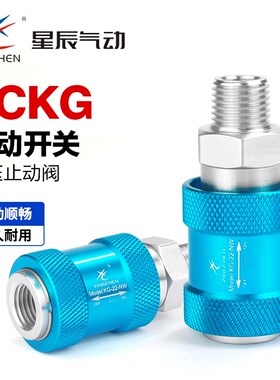 星辰气动滑动开关手滑阀XCKG-11 22 33 44 NW泄气阀排气阀手推阀