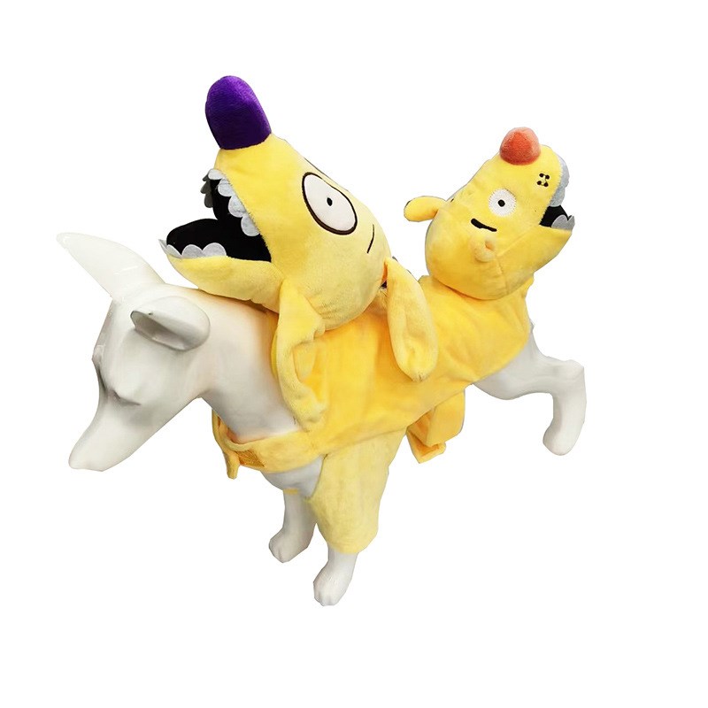 法斗冬季小狗狗衣服s 双头搞怪小型犬猫咪服饰宠物万圣节衣服