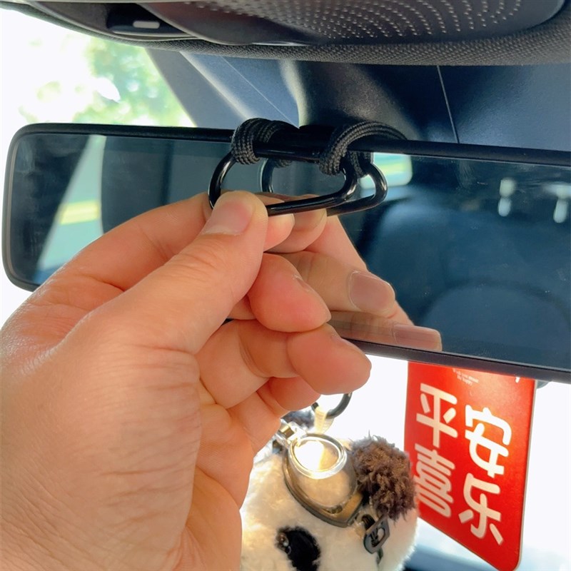 汽车挂件创意g毛绒熊猫可爱奢高档后视镜车载挂链装吊饰车内饰女