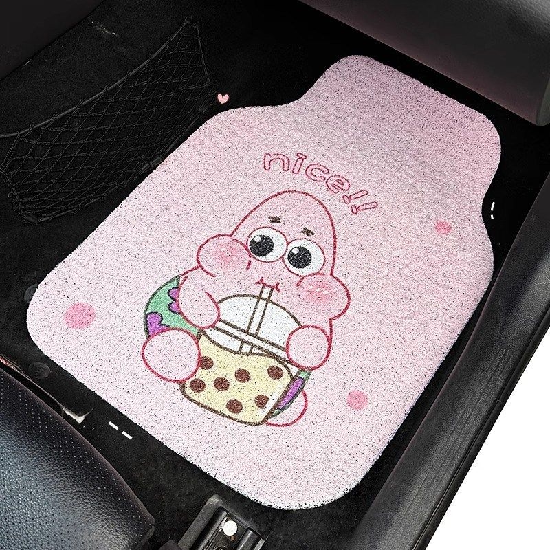 卡通汽车刮泥蹭土脚垫 轿车SUV通用可G裁剪可水洗PVC汽车丝圈脚垫